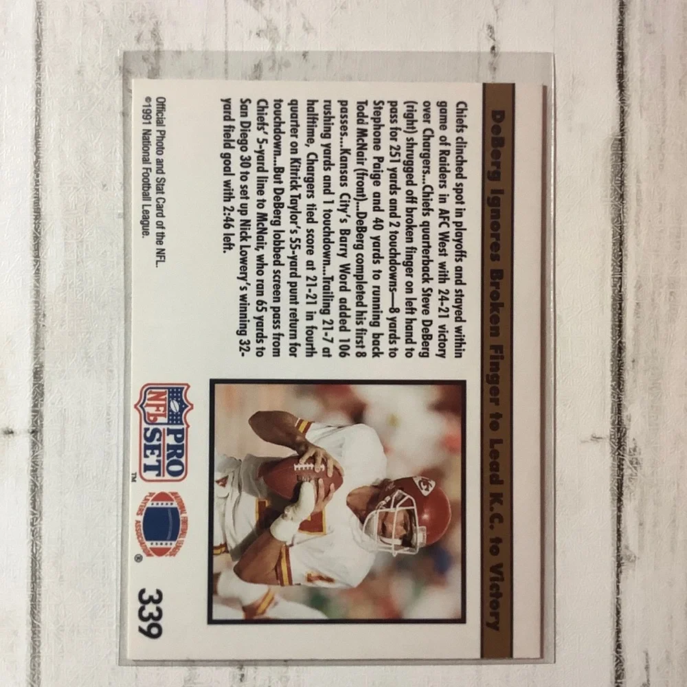 1991 Pro Set #339 1990 Replay Chiefs Clinch Playoff Berth NFL